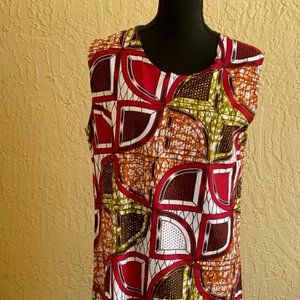 Maroon Magic Waxprint Shift Dress